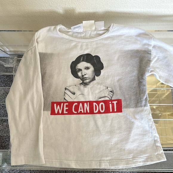 HTF ZARA  Princess Leia “We Can Do It” L/S shirt - Picture 2 of 5